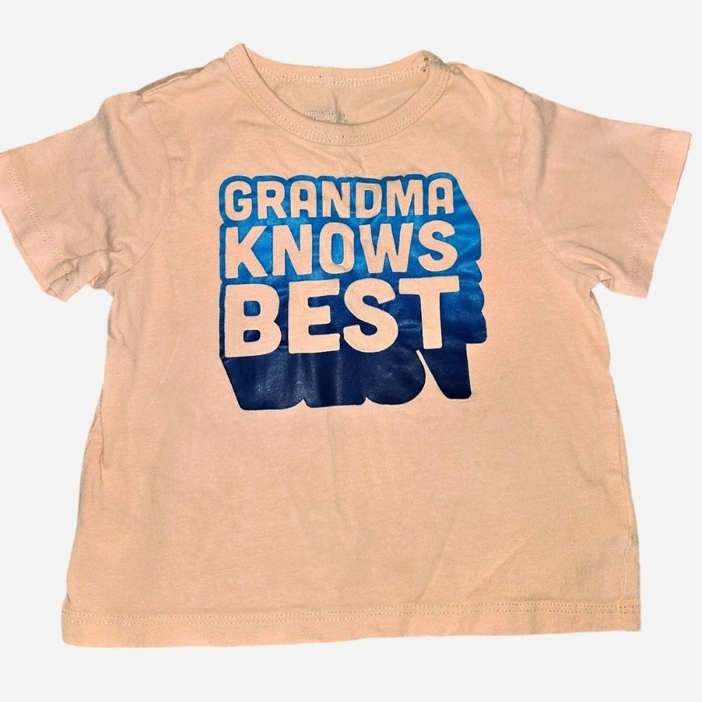 The Children's Place Cream and Blue Graphic Tee